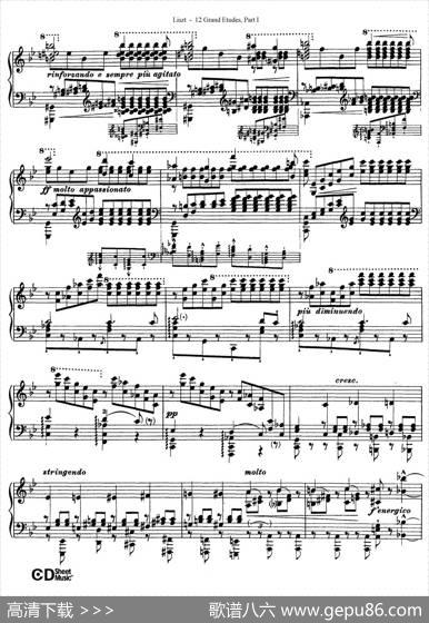 12GrandEtudesS.137（12首华丽的练习曲·4）|弗兰茨·李斯特