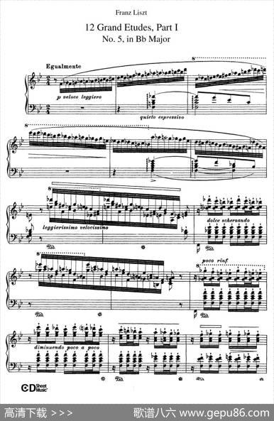 12GrandEtudesS.137（12首华丽的练习曲·5）|弗兰茨·李斯特