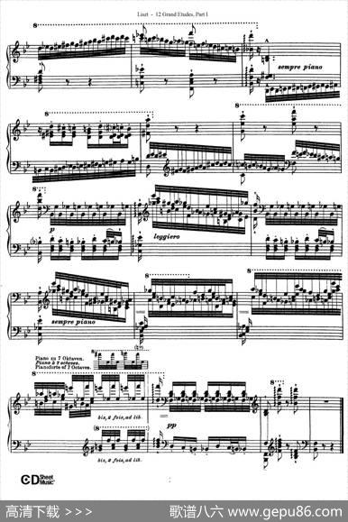 12GrandEtudesS.137（12首华丽的练习曲·5）|弗兰茨·李斯特