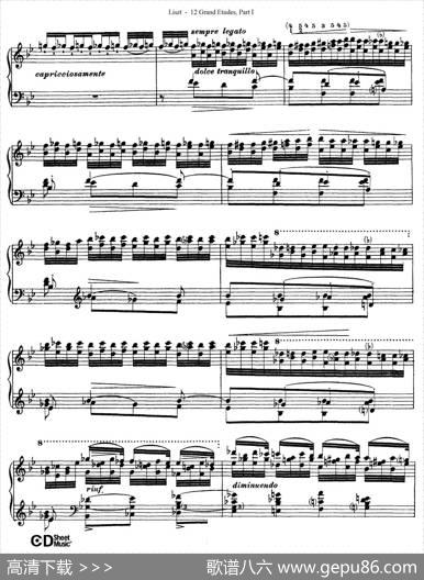12GrandEtudesS.137（12首华丽的练习曲·5）|弗兰茨·李斯特