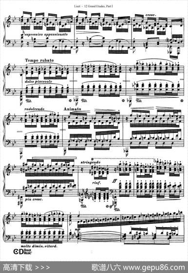 12GrandEtudesS.137（12首华丽的练习曲·5）|弗兰茨·李斯特