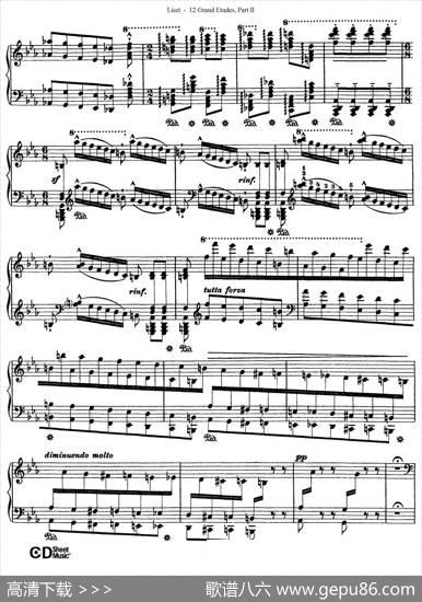 12GrandEtudesS.137（12首华丽的练习曲·8）|弗兰茨·李斯特