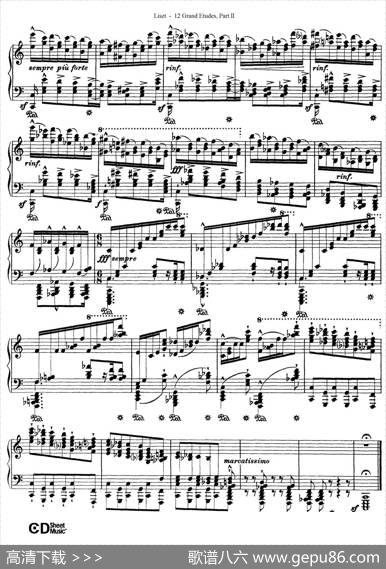 12GrandEtudesS.137（12首华丽的练习曲·8）|弗兰茨·李斯特