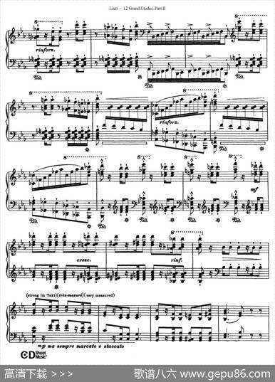 12GrandEtudesS.137（12首华丽的练习曲·8）|弗兰茨·李斯特