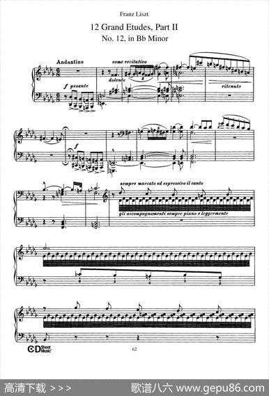 12GrandEtudesS.137（12首华丽的练习曲·12）|弗兰茨·李斯特