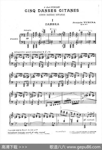 DanzasGitanasOp.55（吉普赛舞曲）（华金·图里纳作曲版）|华金·图里纳