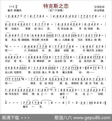 特克斯之恋 - 沙泽民|徐玉照