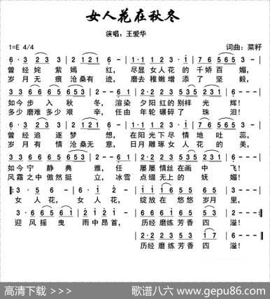 女人花在秋冬 - 菜籽|菜籽