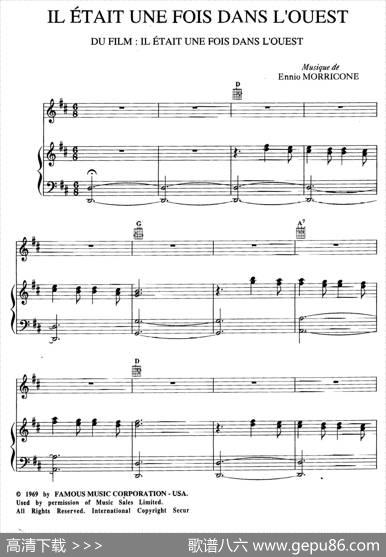 电影配乐大师莫瑞康最佳20首钢琴谱（BestofEnnioMorricone·1）|莫瑞康（EnnioMorricone）