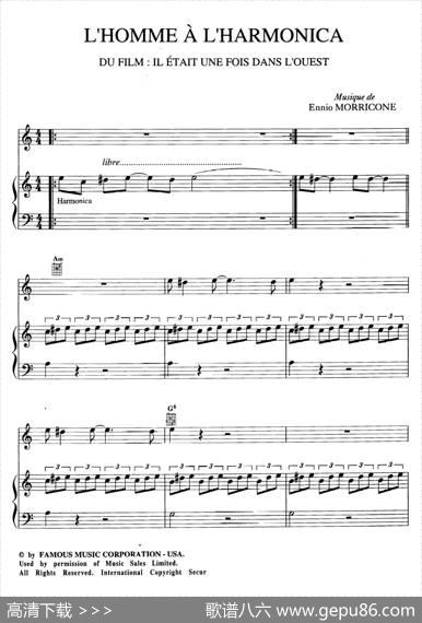 电影配乐大师莫瑞康最佳20首钢琴谱（BestofEnnioMorricone·2）|莫瑞康（EnnioMorricone）