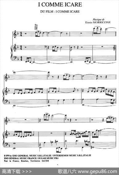 电影配乐大师莫瑞康最佳20首钢琴谱（BestofEnnioMorricone·10）|莫瑞康（EnnioMorricone）