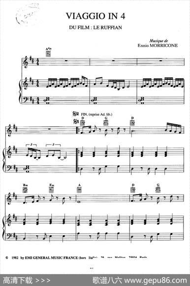 电影配乐大师莫瑞康最佳20首钢琴谱（BestofEnnioMorricone·13）|莫瑞康（EnnioMorricone）