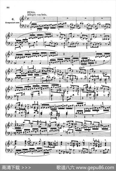 6PreludesandFuguesOp.35（6首前奏曲与赋格·6）|菲利克斯·门德尔松-巴托尔迪