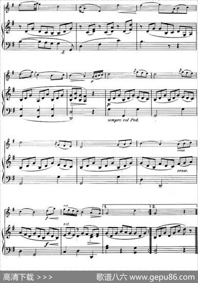 如歌的行板（格鲁克作曲版、小提琴+钢琴伴奏）|格鲁克