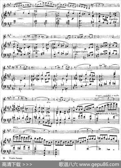 法朗克《A大调小提琴奏鸣曲》（IV）（小提琴+钢琴伴奏）|法朗克