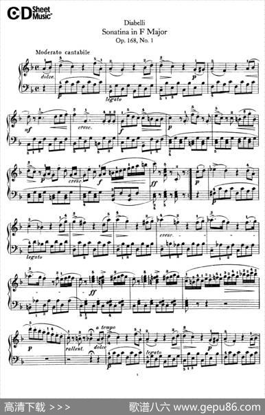 7PianoSonatinasOp.168（7首钢琴小奏鸣曲No.1）|安东·狄亚贝利