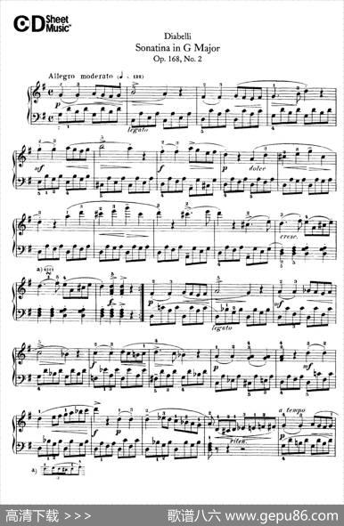 7PianoSonatinasOp.168（7首钢琴小奏鸣曲No.2）|安东·狄亚贝利