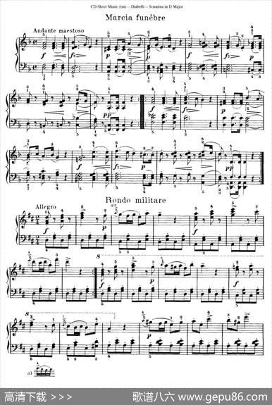 7PianoSonatinasOp.168（7首钢琴小奏鸣曲No.5）|安东·狄亚贝利