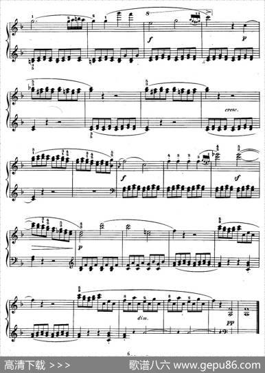 《车尔尼钢琴手指灵巧初步练习曲》OP.636-4