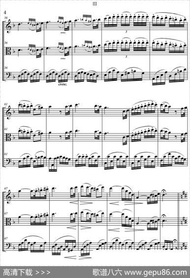 Serenate（StringTrio）（D大调弦乐三重奏Op.8,III）|贝多芬