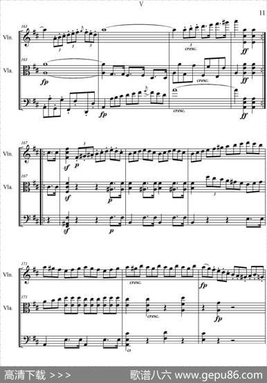 Serenate（StringTrio）（D大调弦乐三重奏Op.8,V）|贝多芬