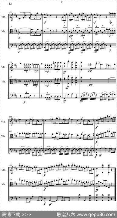 Serenate（StringTrio）（D大调弦乐三重奏Op.8,V）|贝多芬