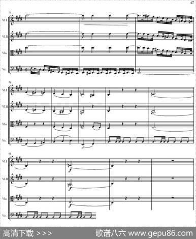 StringQuartetnr.18inEminor（E小调弦乐四重奏、P46-60）|托马西