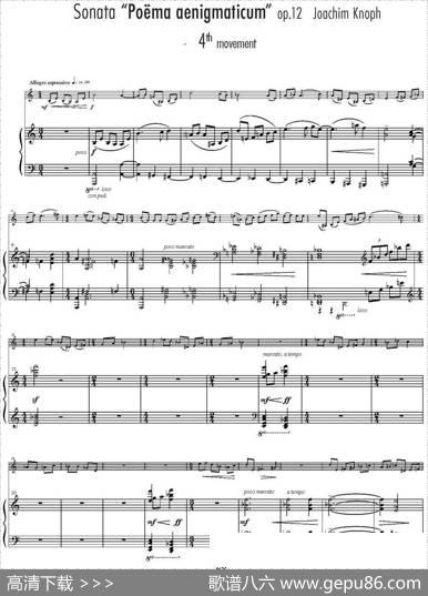 SonataPoemaaenigmaticum（小提琴+钢琴伴奏、4thmovement）|JoachimKnoph
