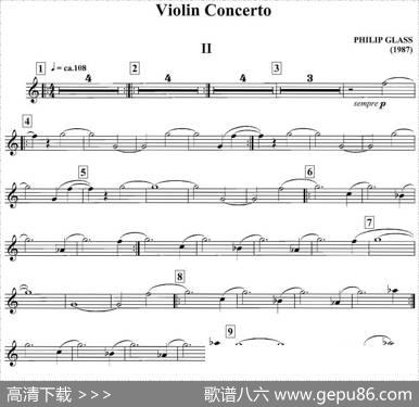 PHILIPGLASSViolinConcerto（格拉斯小提琴协奏曲II）|格拉斯