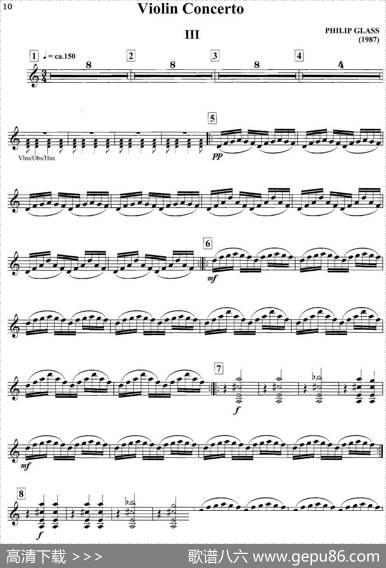 PHILIPGLASSViolinConcerto（格拉斯小提琴协奏曲III）|格拉斯