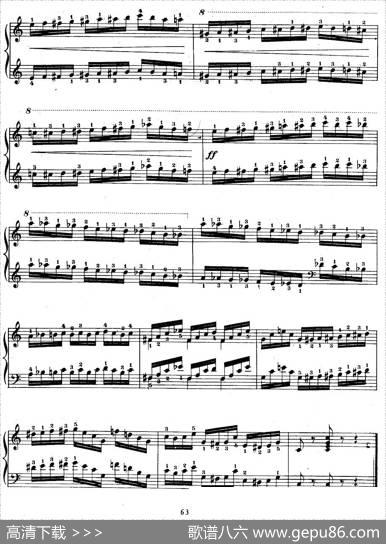 《车尔尼钢琴手指灵巧初步练习曲》OP.636-19