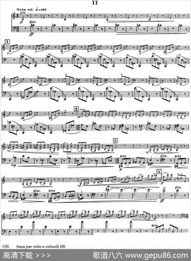 Sonate（小提琴+大提琴）|拉威尔