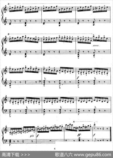 《车尔尼钢琴手指灵巧初步练习曲》OP.636-21
