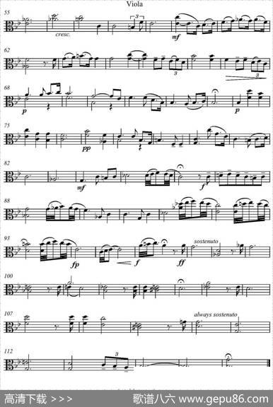 Adagio（中提琴分谱、T.Albinoni作曲版）|T.Albinoni