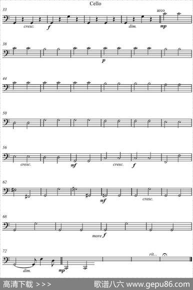 AveMaria（大提琴分谱）|C.Gounod
