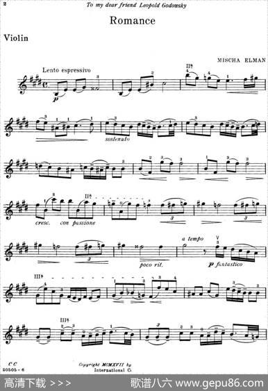 Romance（MischaElman作曲版）|MischaElman