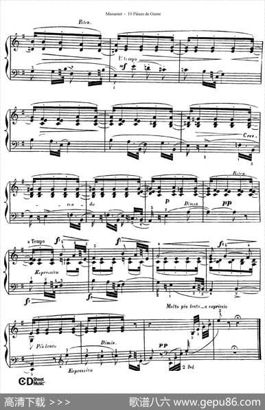 DixPiècesdeGenreOp.10（10首个性小品·Ⅴ）|朱尔斯·埃米尔·马斯涅