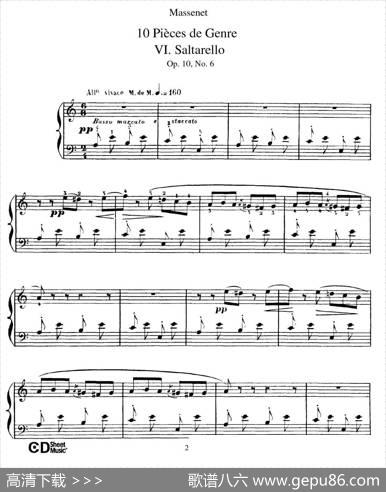 DixPiècesdeGenreOp.10（10首个性小品·Ⅵ）|朱尔斯·埃米尔·马斯涅