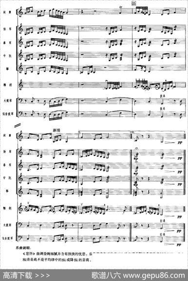 悲怀（广东音乐、椰胡+乐队伴奏、五线谱版）|吕文成曲许昭雄配器