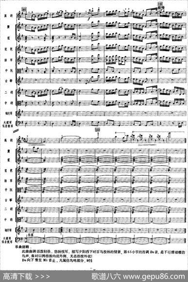 鸟投林（广东音乐、高胡+乐队伴奏、五线谱版）|易剑泉曲何王保配器