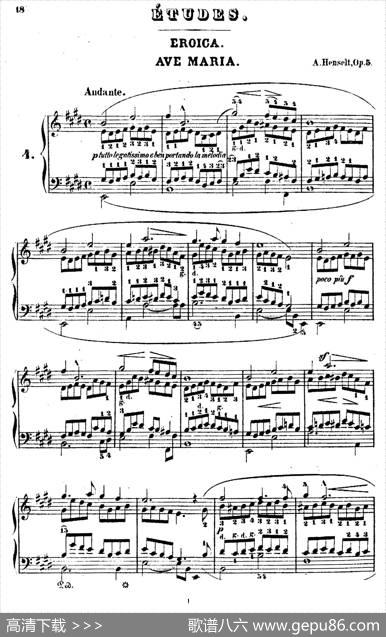 DouzeEtudesdeSalonOp.5（12首沙龙练习曲·4）|阿道夫·冯·亨赛尔特