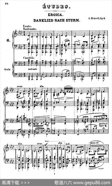 DouzeEtudesdeSalonOp.5（12首沙龙练习曲·6）|阿道夫·冯·亨赛尔特