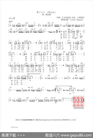 【日】男ごころ（男人心愿） - 仁井谷俊也|山崎剛昭
