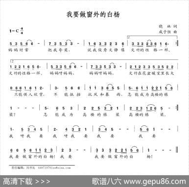 我要做窗外的白杨 - 晓林|成子恒
