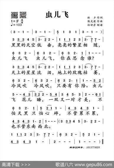 虫儿飞 - 林夕|陈光荣