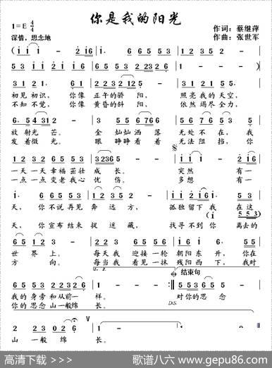 你是我的阳光 - 蔡继萍|张世军