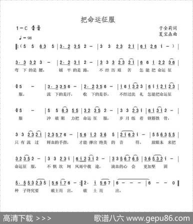 把命运征服 - 于全莉|夏宝森