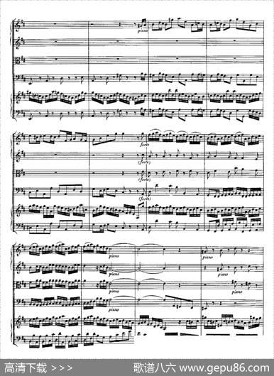 HarpsichdConcertoinDMajBWV1054（D大调第三号古钢琴协奏曲·总谱）|约翰·塞巴斯蒂安·巴赫