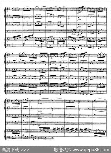 HarpsichdConcertoinDMajBWV1054（D大调第三号古钢琴协奏曲·总谱）|约翰·塞巴斯蒂安·巴赫