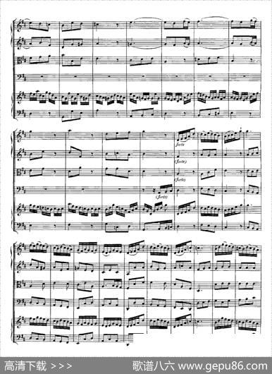 HarpsichdConcertoinDMajBWV1054（D大调第三号古钢琴协奏曲·总谱）|约翰·塞巴斯蒂安·巴赫